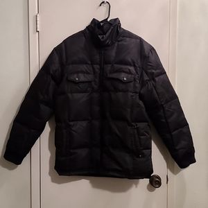 06. Trans9 Black Puffer Lined Jacket with Pockets Large Men
